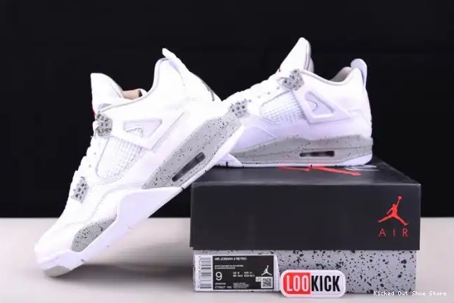 Kick Theory Retro 4 (2021) White Oreo Jordan CT8527-100 0512